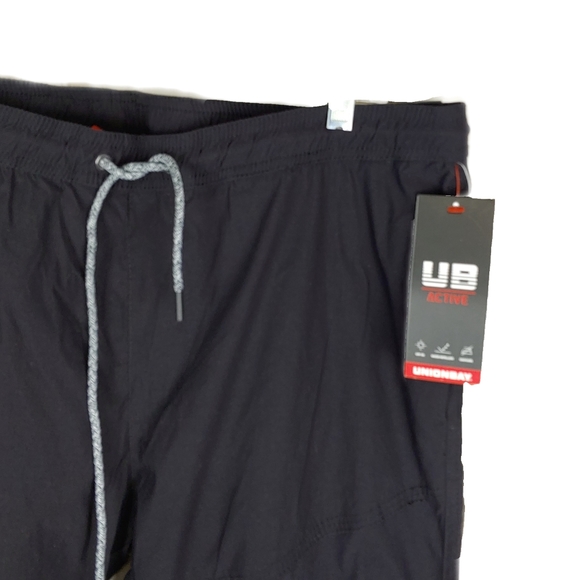 NWT UnionBay $52 Mens XL Black or Gray  Drawstring Joggers - Picture 6 of 11